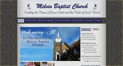 Desktop Screenshot of melvinbaptistchurch.com