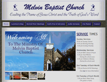 Tablet Screenshot of melvinbaptistchurch.com
